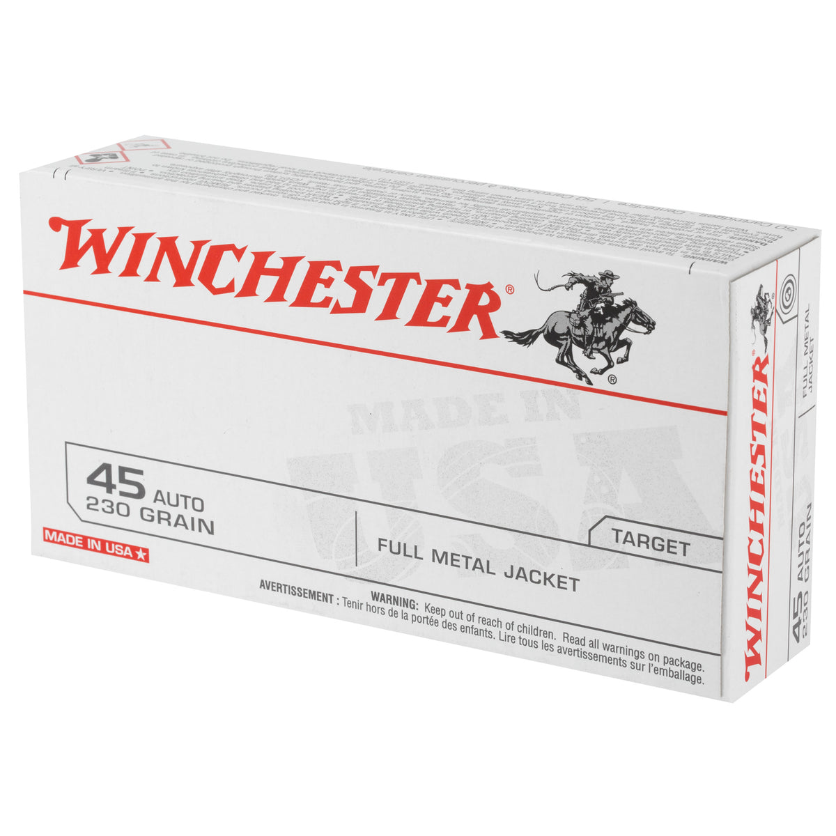 WIN USA 45ACP 230GR FMJ 50/500 - American Ordnance