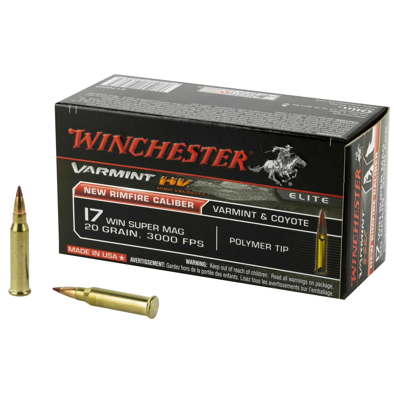 WIN VARMINT HV 17WSM 20GR PT 50/500 - American Ordnance