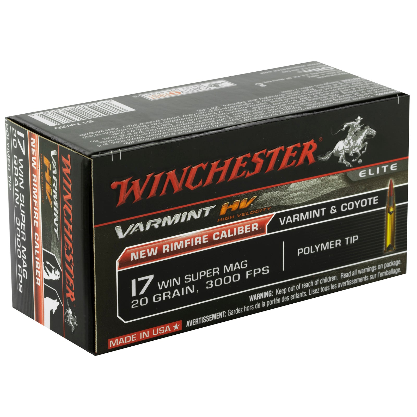 WIN VARMINT HV 17WSM 20GR PT 50/500 - American Ordnance