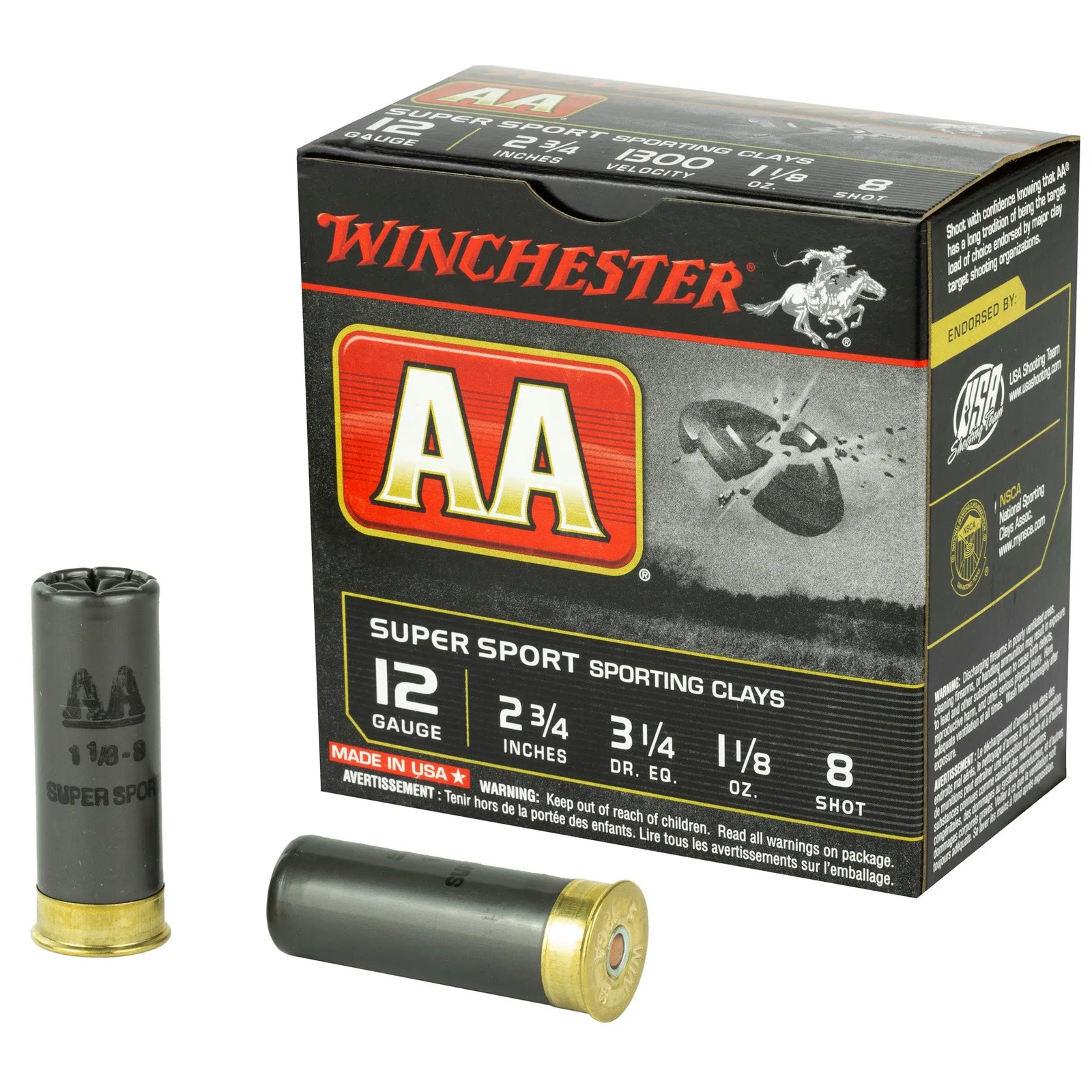 WIN AA SS 12GA 2.75" #8 25/250 - American Ordnance