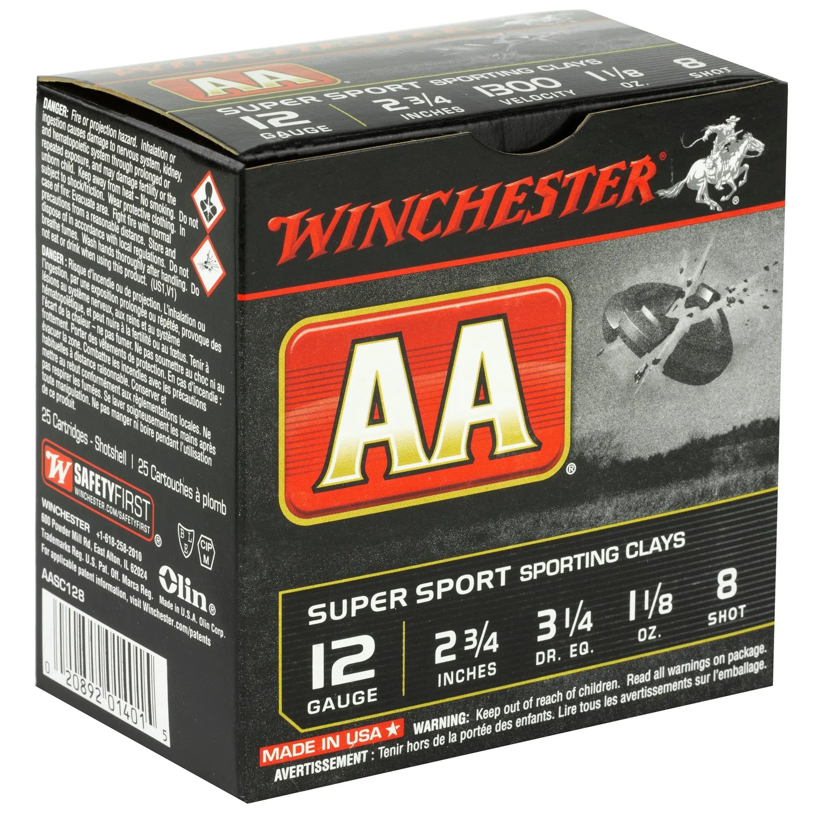 WIN AA SS 12GA 2.75" #8 25/250 - American Ordnance