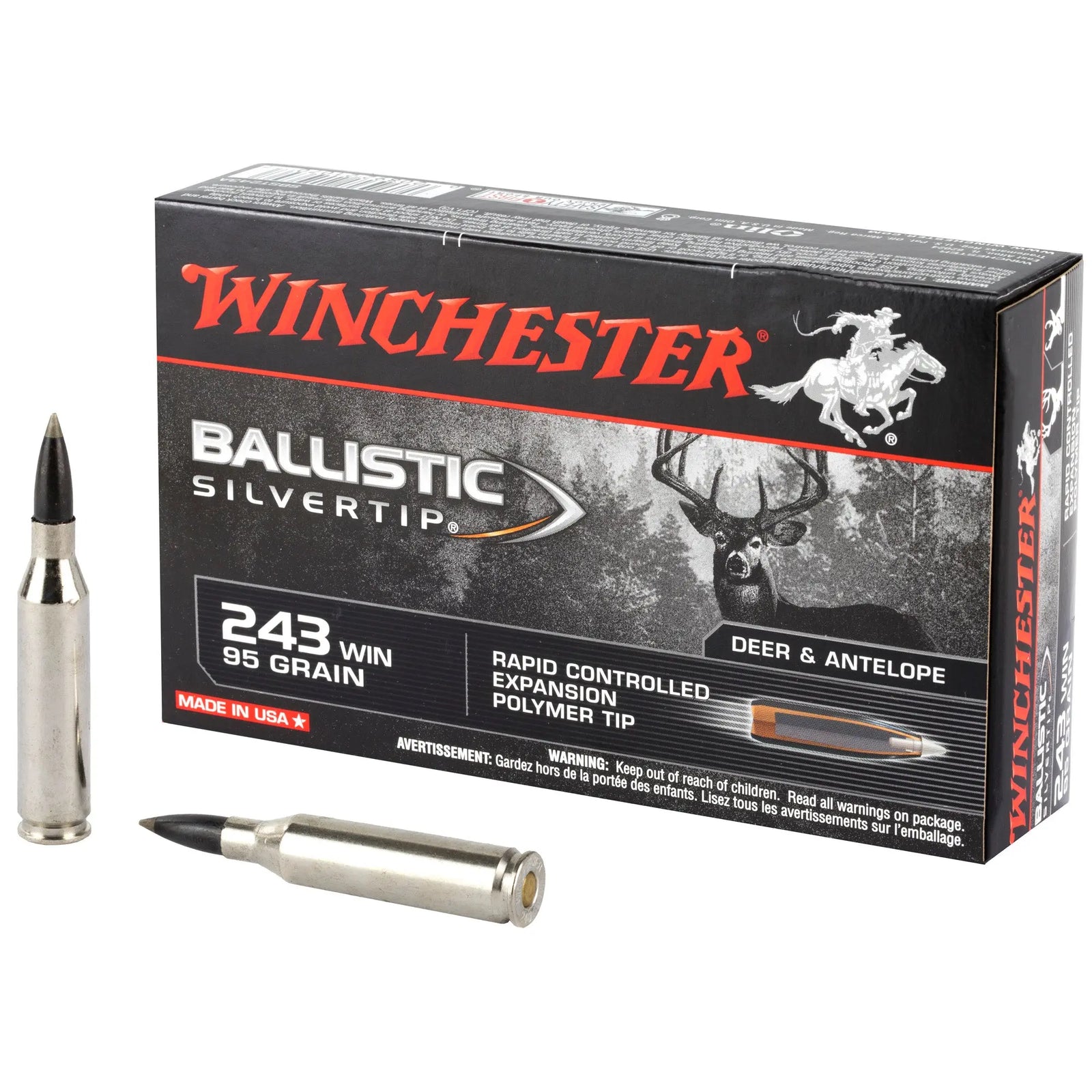 WIN BLSTC TIP 243WIN 95GR 20/200 - American Ordnance