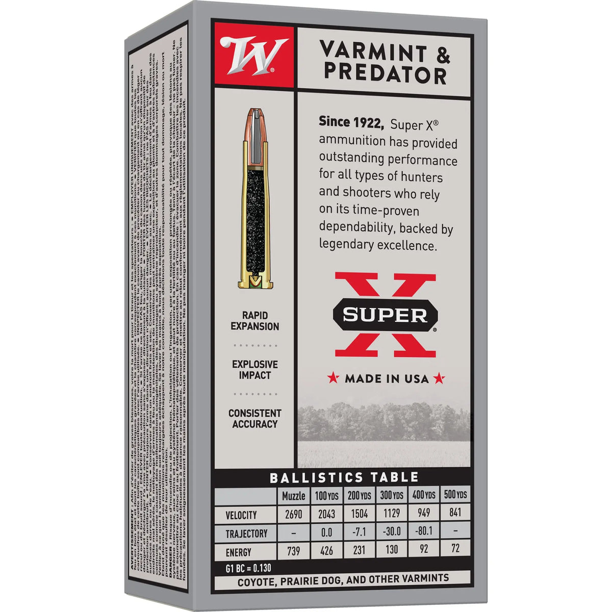 WIN SPRX 22HORN 46GR JHP 50/500 - American Ordnance