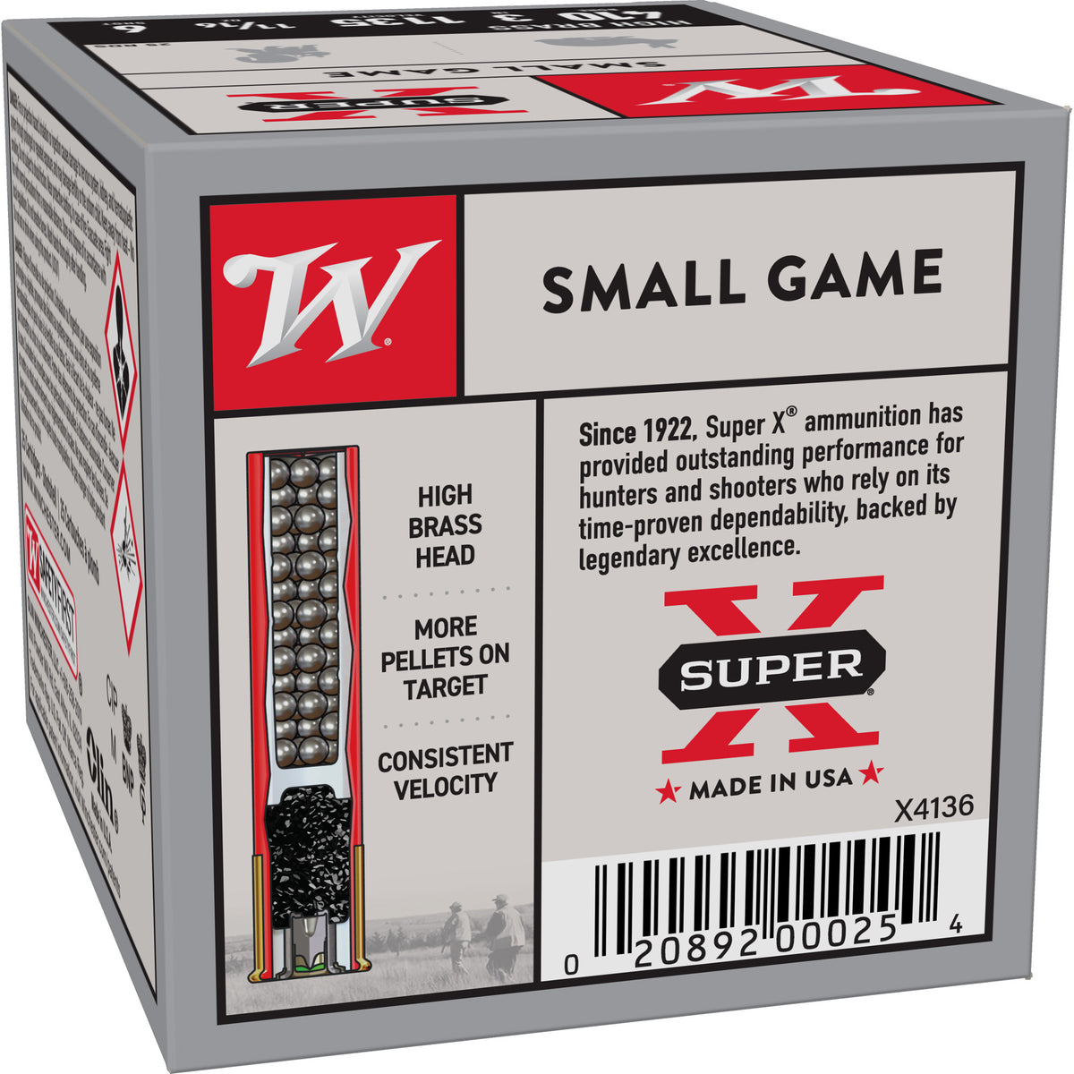 WIN SPR-X UPLD 410GA 3&quot; #6 HB 25/250 - American Ordnance