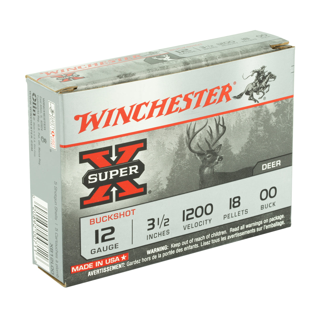 WINCHESTER SUPER-X 12GA 3.5&quot; 00BK 18PLT 5RD