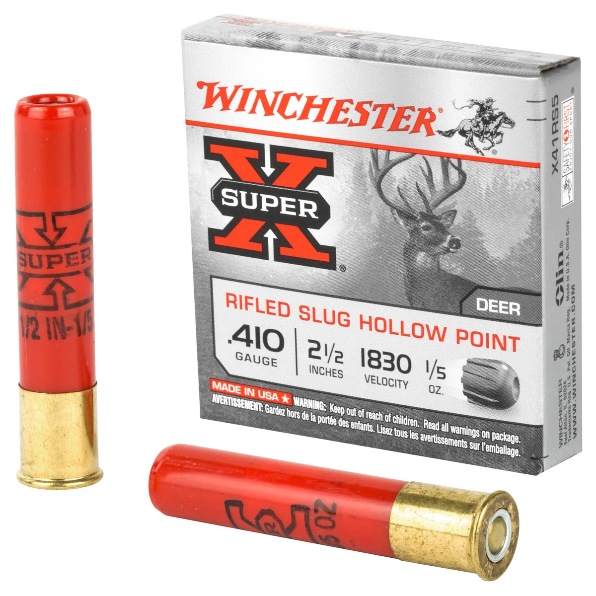WIN SPRX 410G 2.5&quot; 1/5OZ RFLED 5/250 - American Ordnance