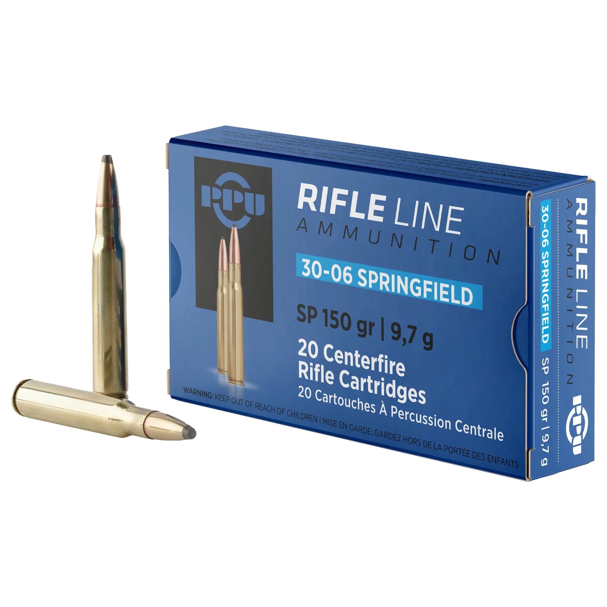 PPU 30-06 SPRING 150G FMJ 20/200 - American Ordnance