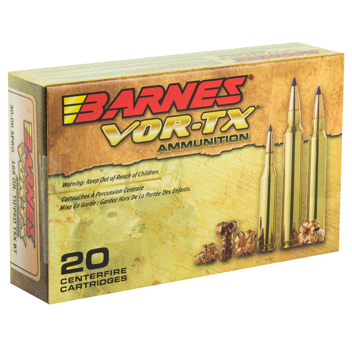 BARNES VOR-TX 30-06 168GR TTSX BT 20RD