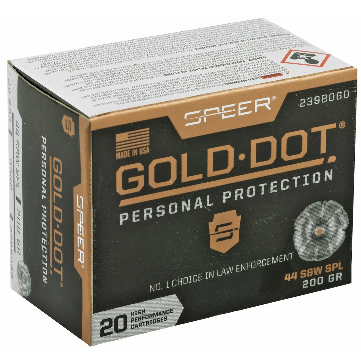 SPR GOLD DOT 44SPL 200GR HP 20/200 - American Ordnance
