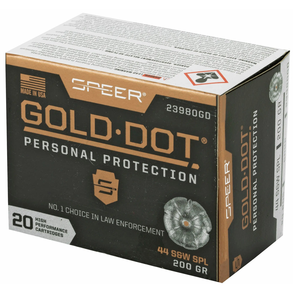 SPR GOLD DOT 44SPL 200GR HP 20/200 - American Ordnance