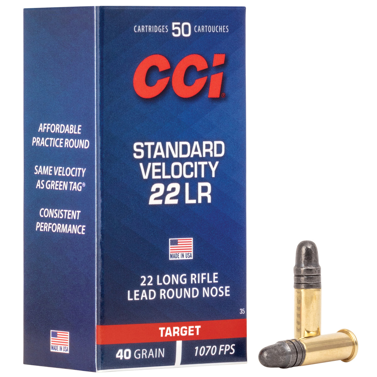 CCI 22LR STANDARD VEL 40GR LRN 50RD