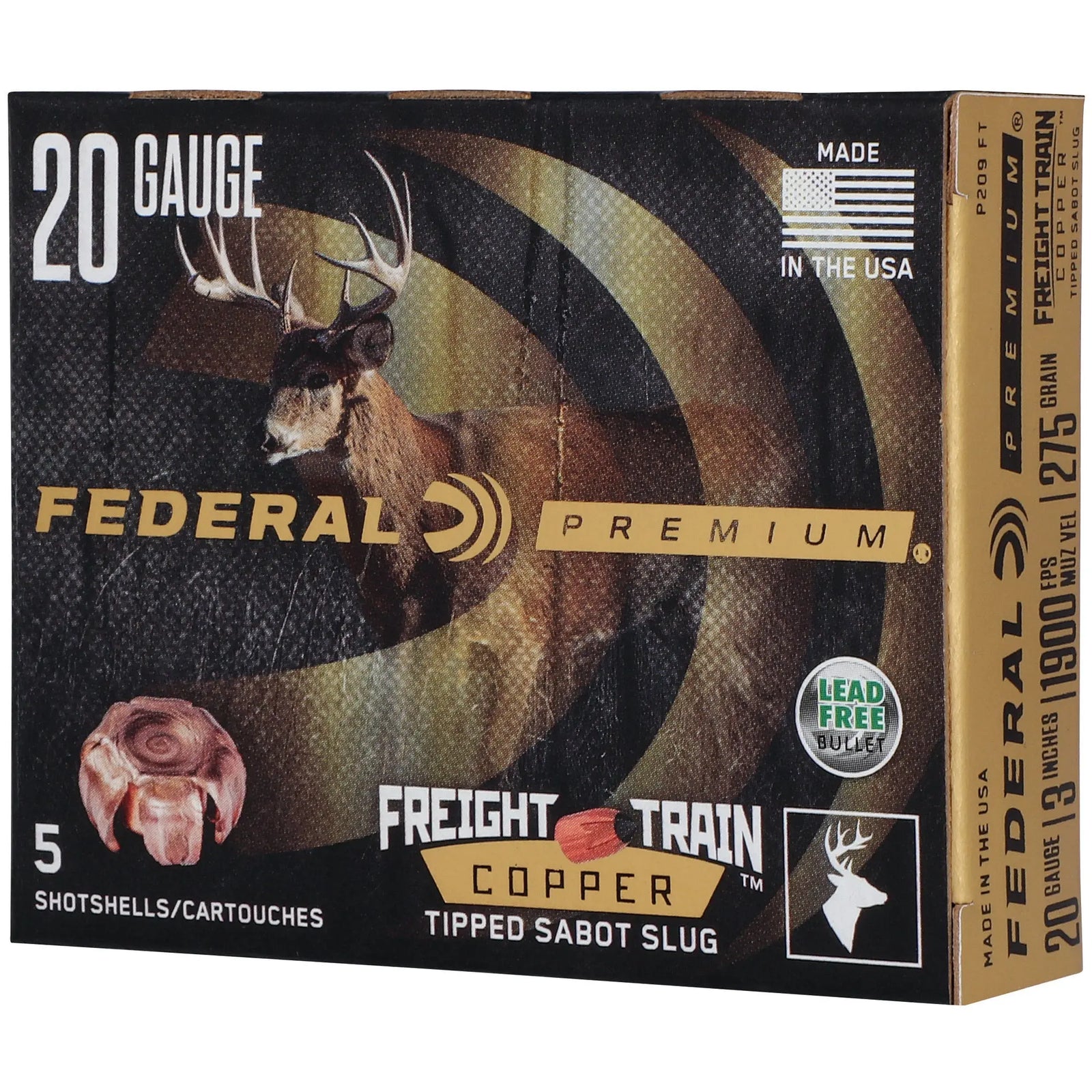 FED FRT TRN 20GA 3" 275GR SLG 5/50 - American Ordnance