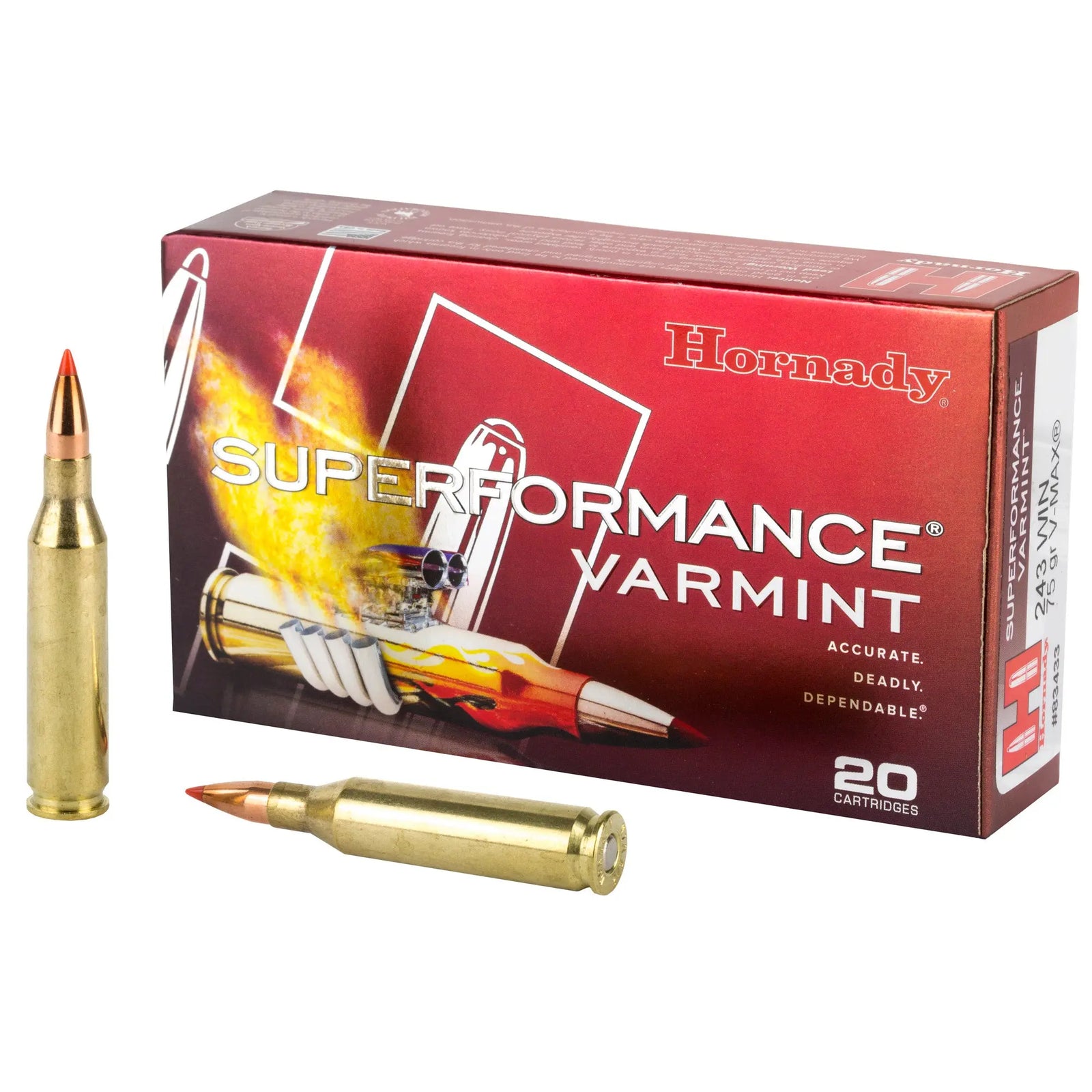 HRNDY SF 243WIN 75GR VMAX 20/200 - American Ordnance