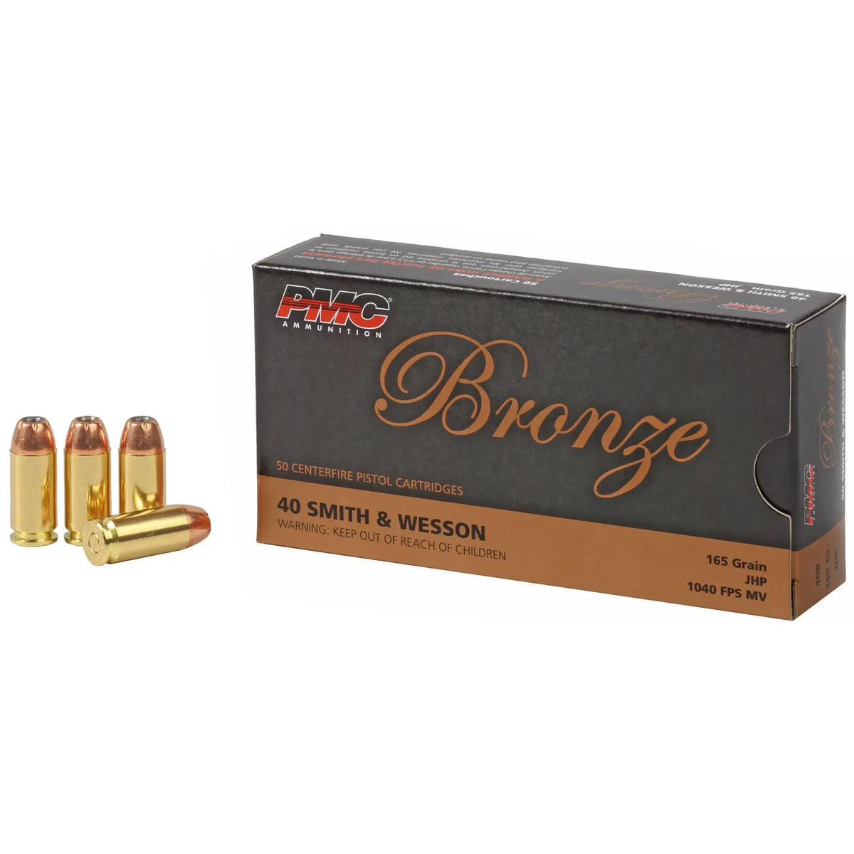 PMC BRNZ 40SW 165GR JHP 50/1000 - American Ordnance