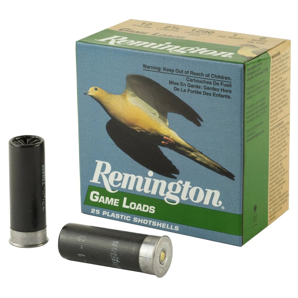 REM GAM LOAD 12GA 2 3/4&quot; #8 25/250 - American Ordnance