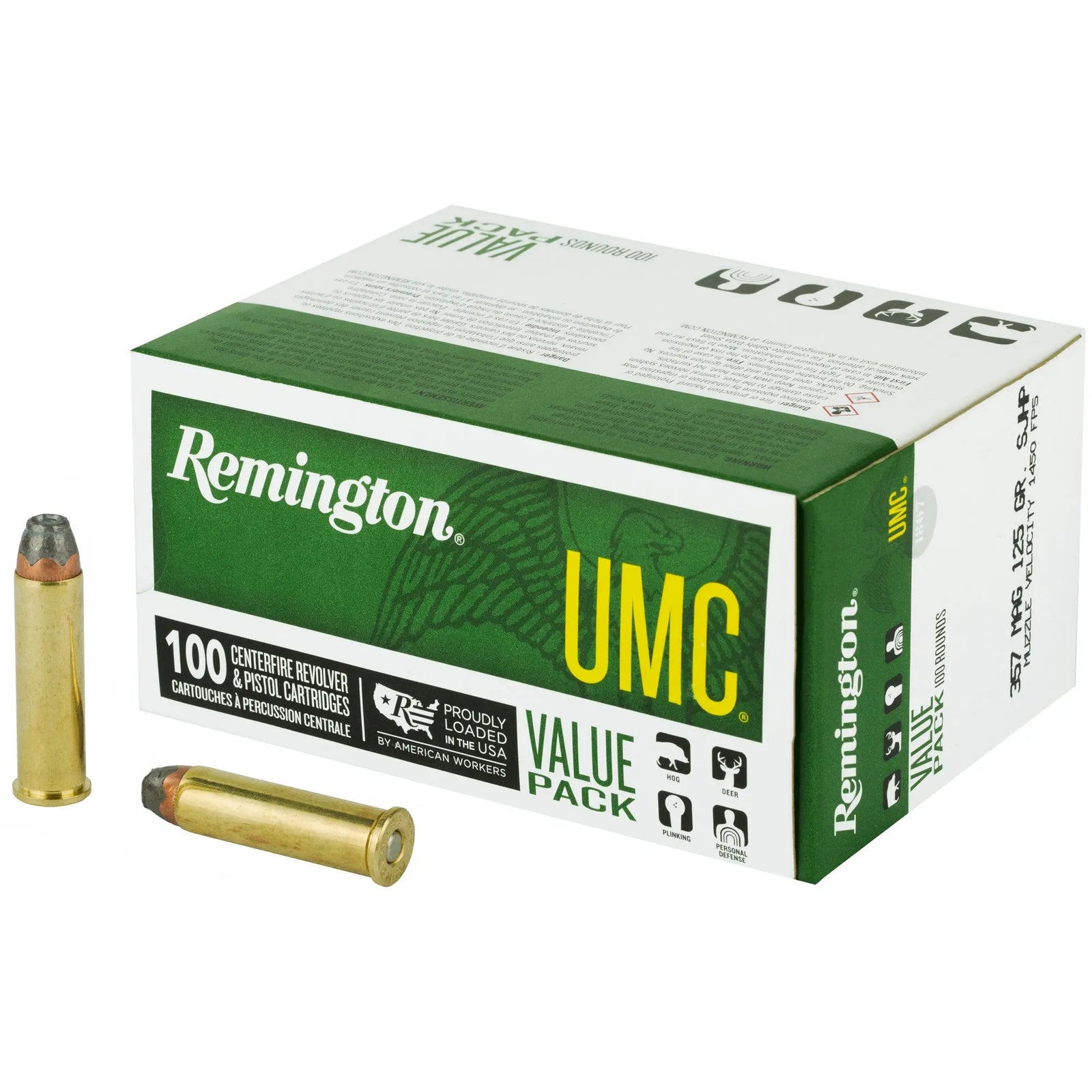 REM UMC 357MAG 125GR 100/600 - American Ordnance