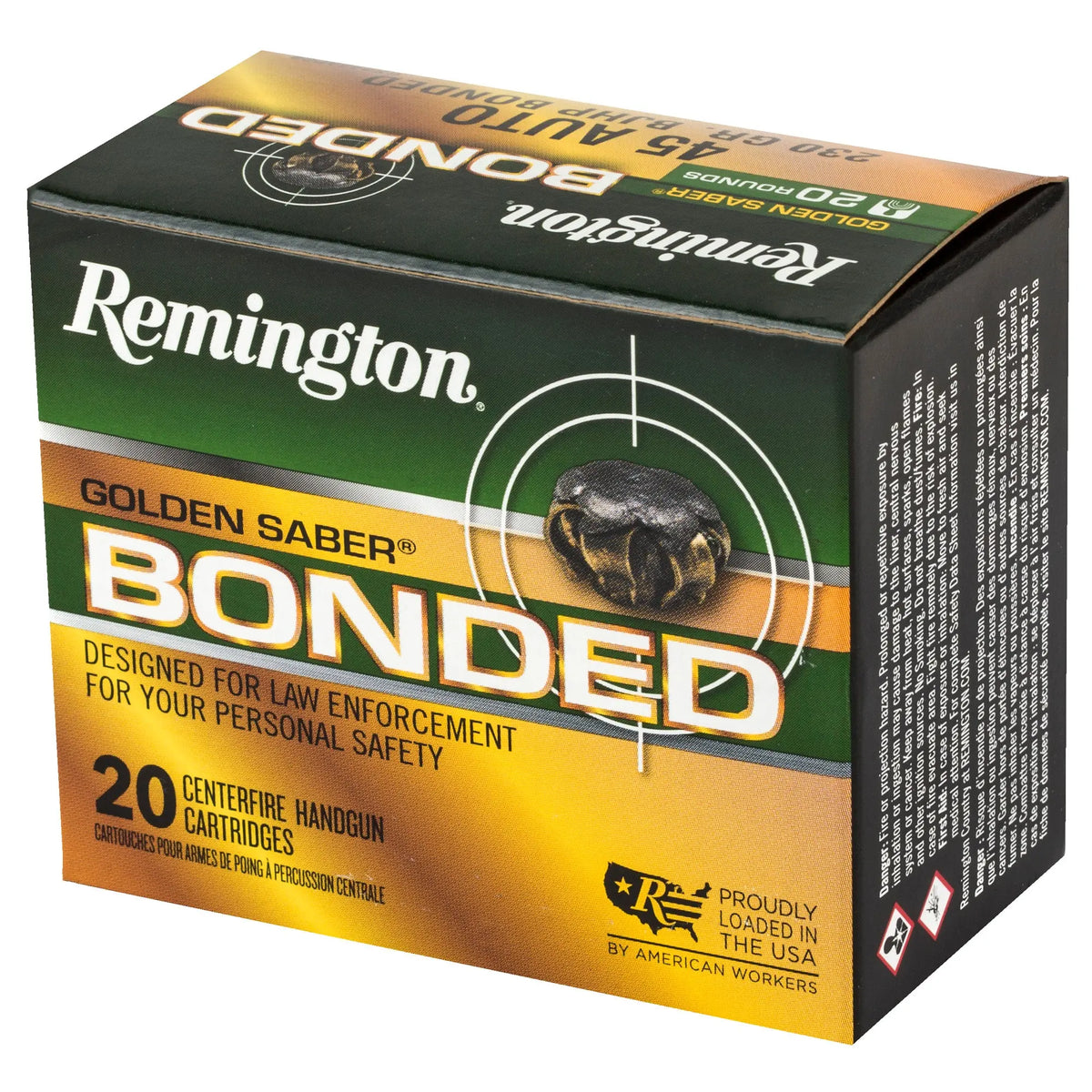 REM GOLDEN SBR 45ACP 230GR 20/500 - American Ordnance