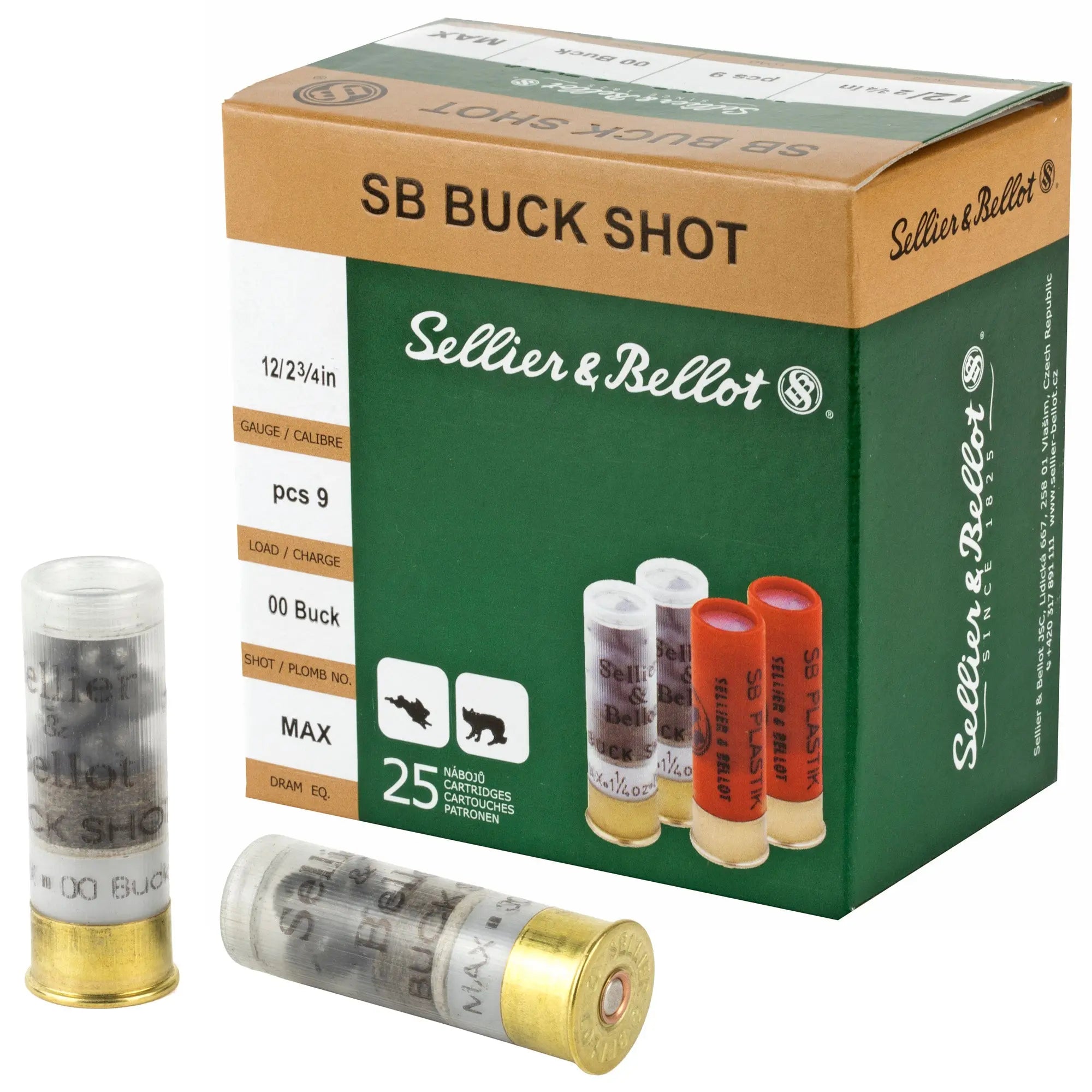 S&B 12GA 2.75 1.12OZ 00 9PEL 25/250 - American Ordnance