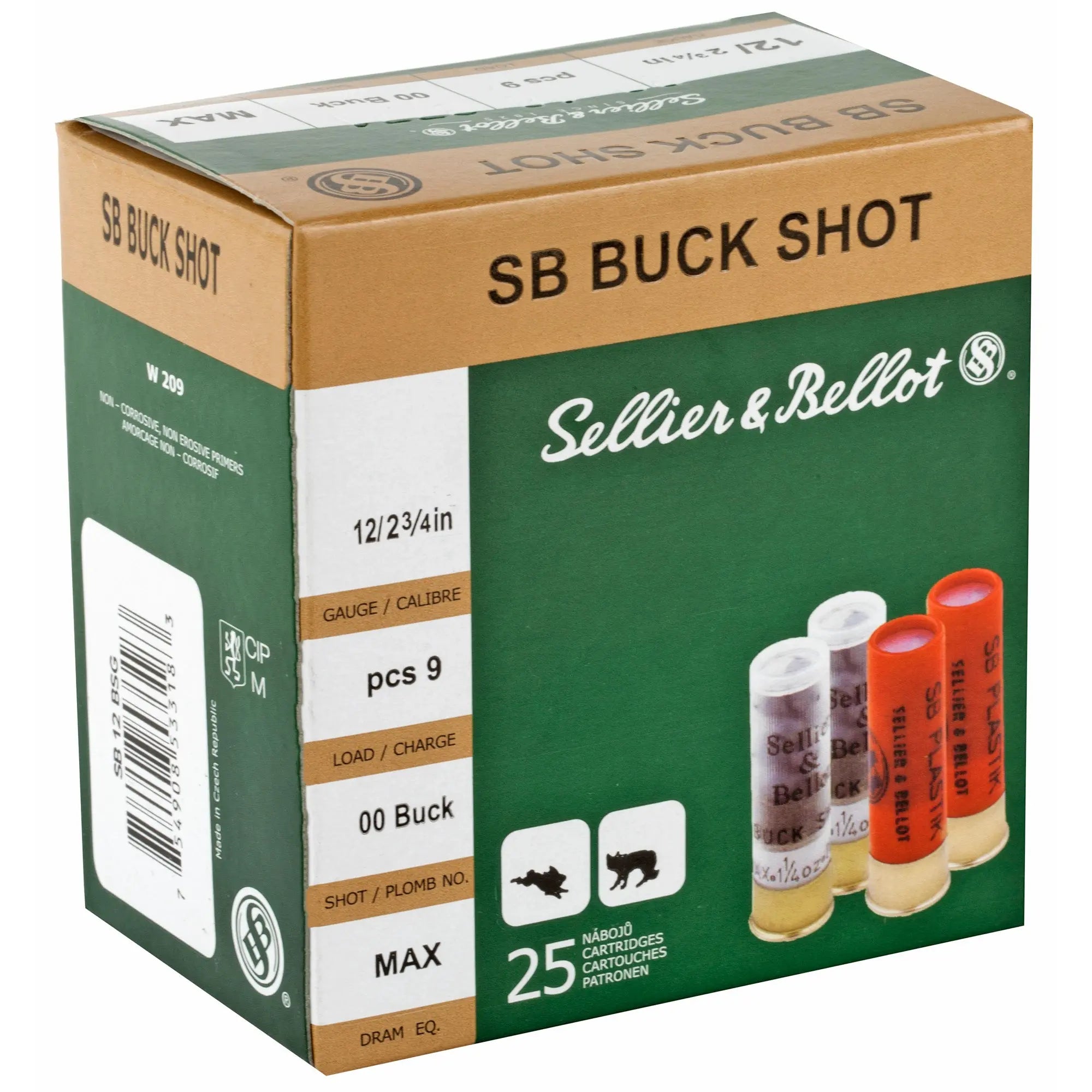 S&B 12GA 2.75 1.12OZ 00 9PEL 25/250 - American Ordnance