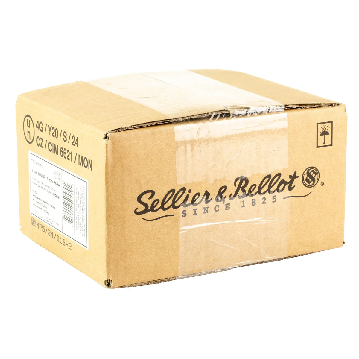 S&amp;B 9MM 115GR FMJ 1000RD CS WHITE BX - American Ordnance