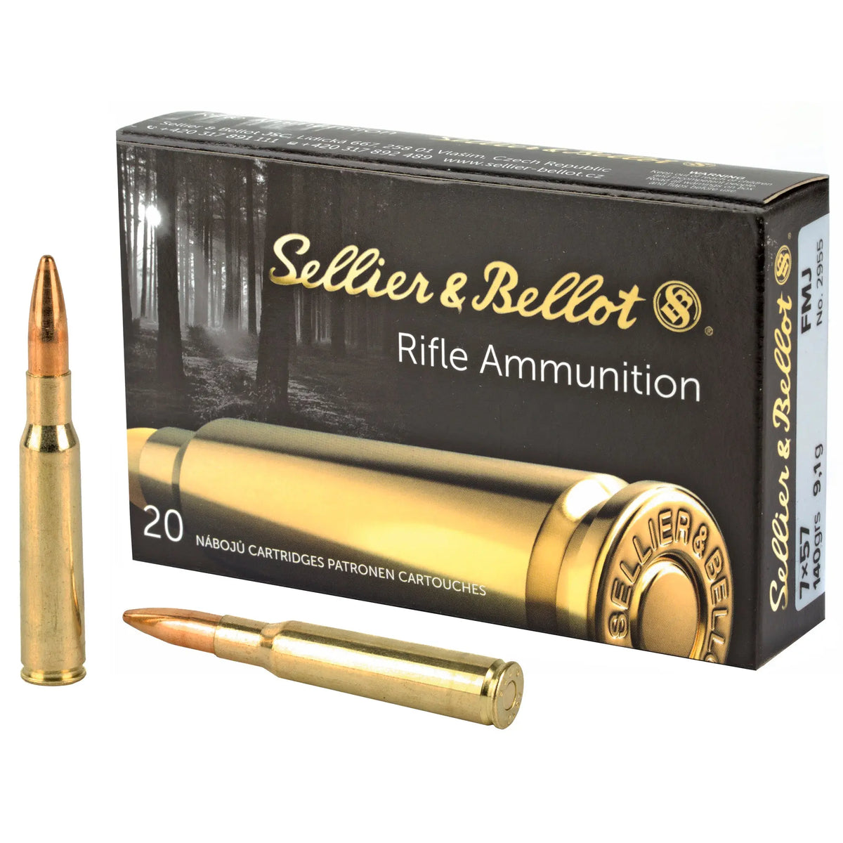 S&amp;B 7X57 140GR FMJ 20/400 - American Ordnance