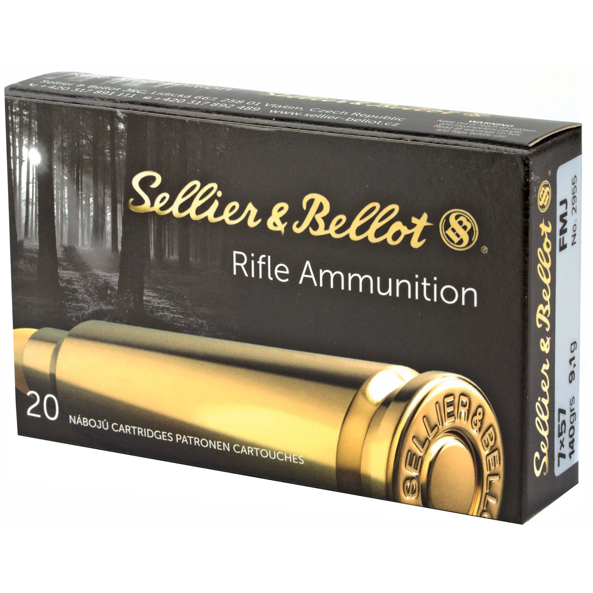 S&amp;B 7X57 140GR FMJ 20/400 - American Ordnance