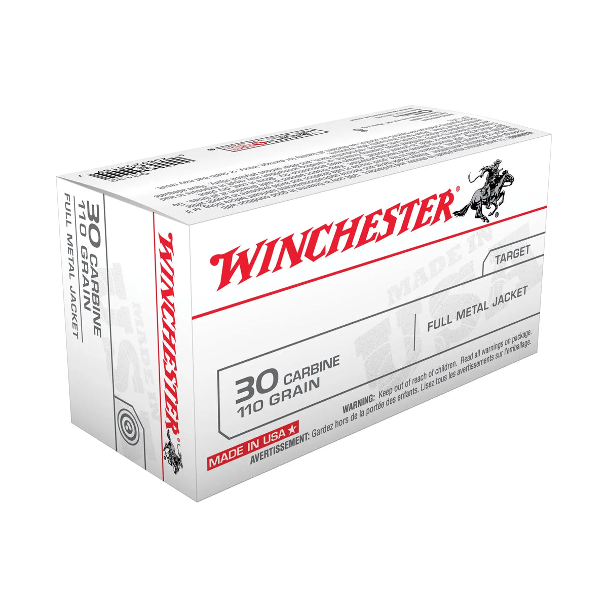 WIN USA 30 CARB 110GR FMJ 50/500 - American Ordnance