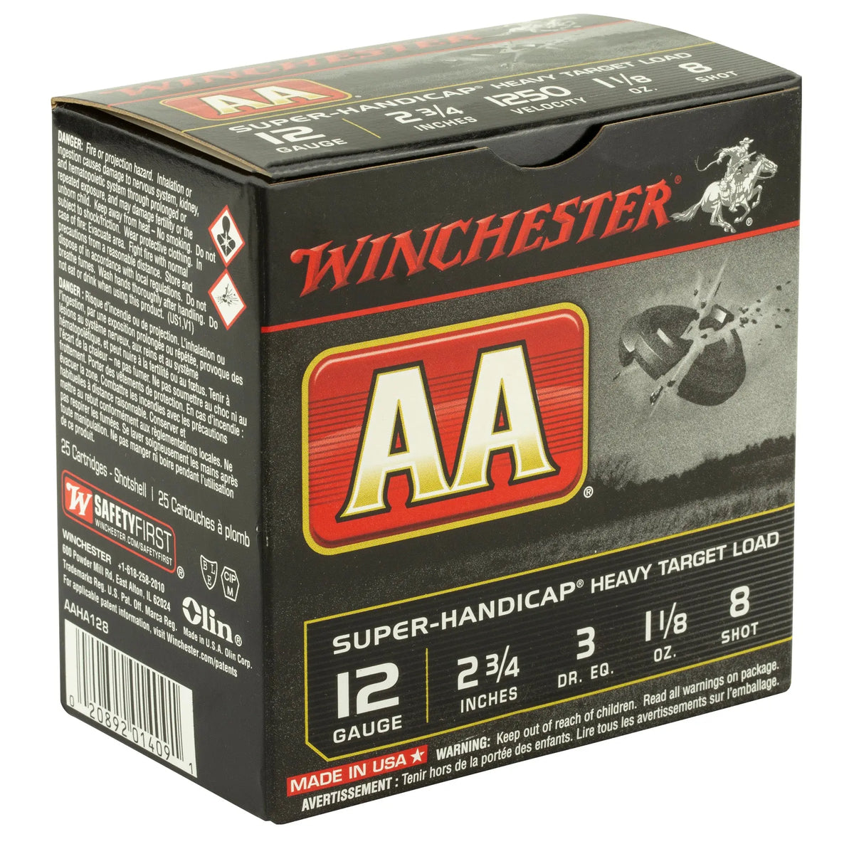 WIN AA SH 12GA 2.75&quot; #8 25/250 - American Ordnance