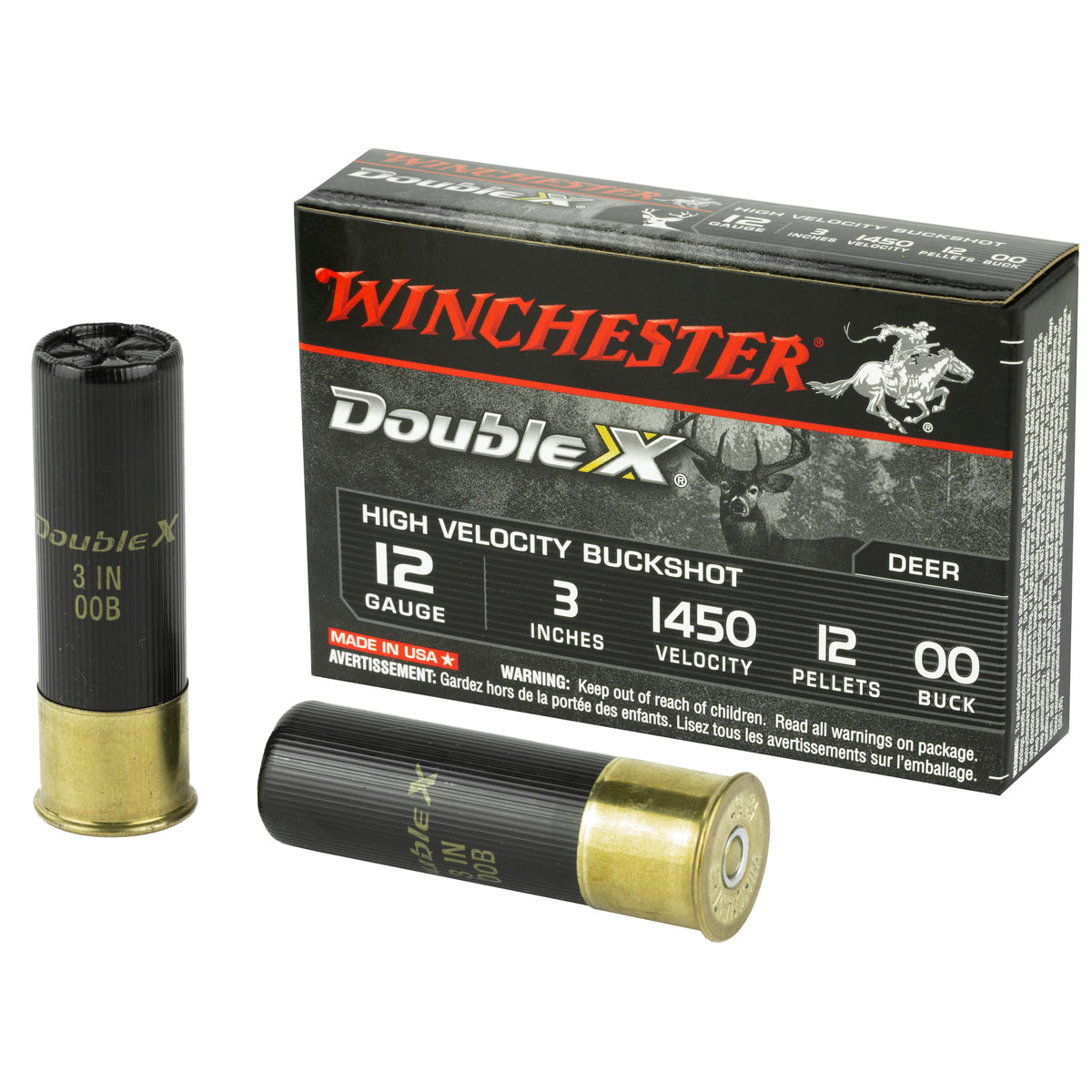WINCHESTER DBL X HV 12GA 3&quot; 00BK 12P 5RD