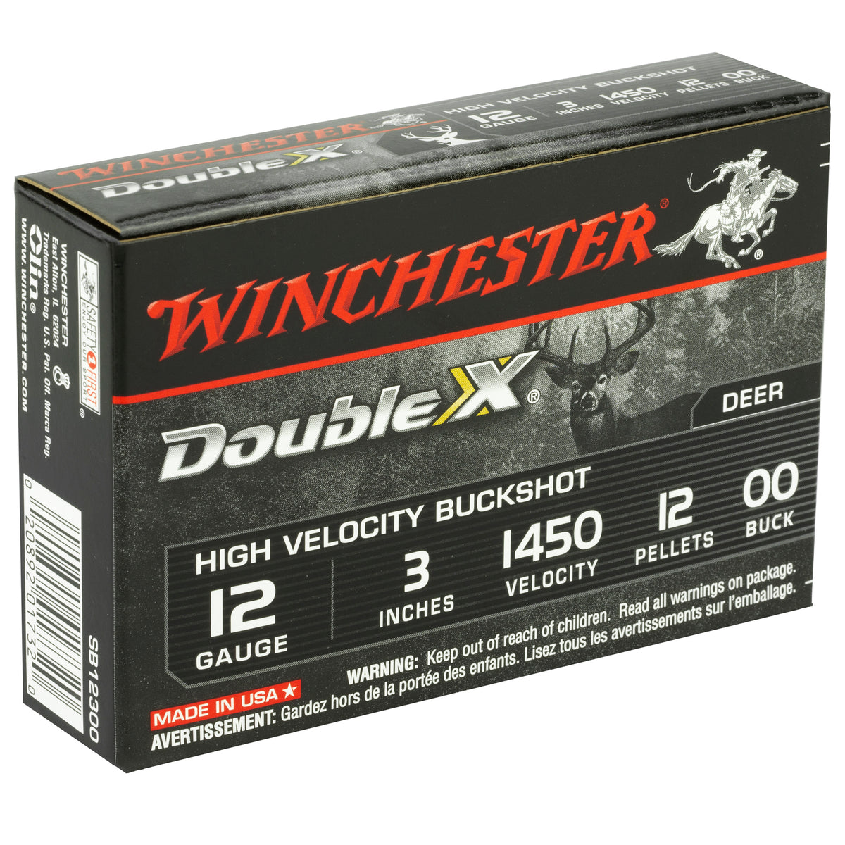 WINCHESTER DBL X HV 12GA 3&quot; 00BK 12P 5RD