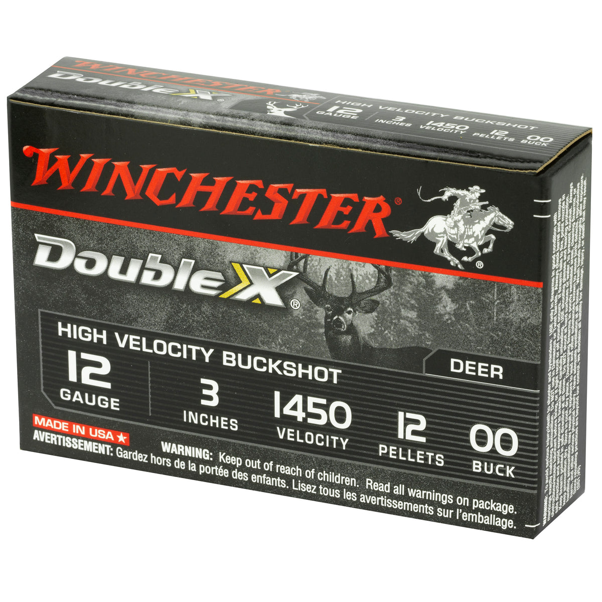 WINCHESTER DBL X HV 12GA 3&quot; 00BK 12P 5RD