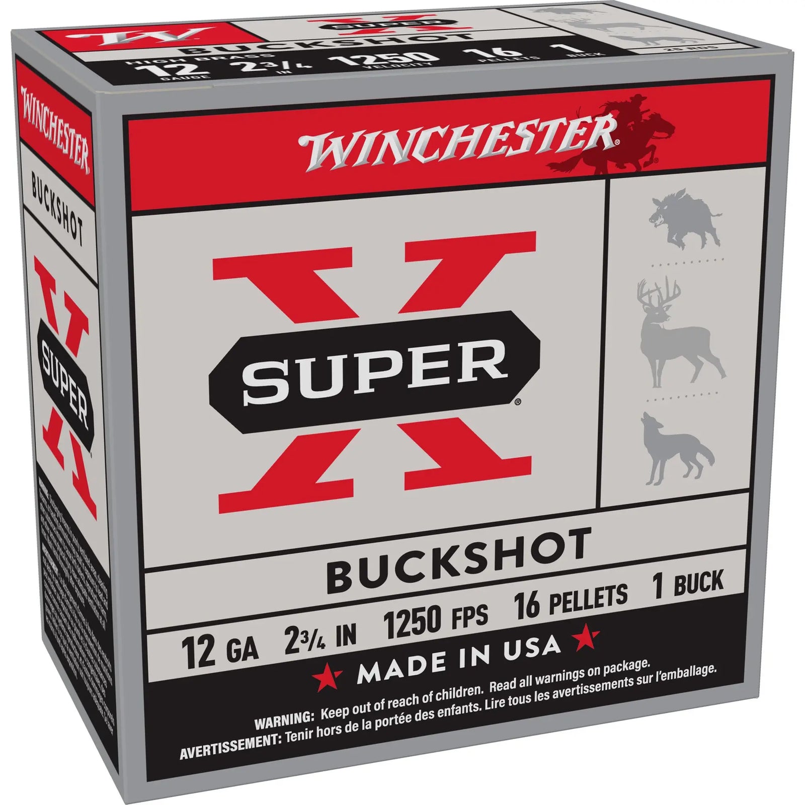 WIN SUPERX 12GA 2.75 BUCKSHOT 25/250 - American Ordnance