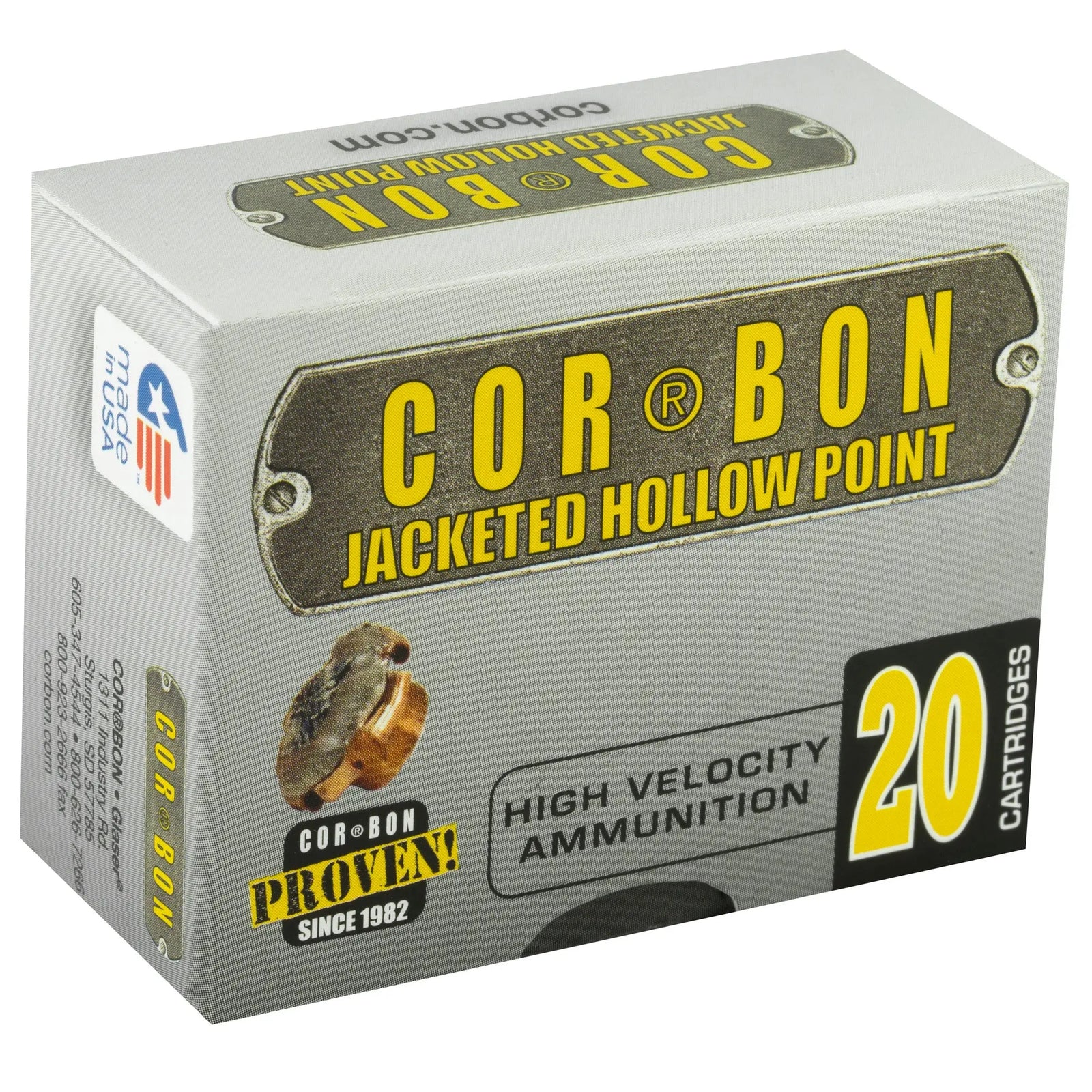 CORBON 380 ACP 90GR JHP 20/500 - American Ordnance