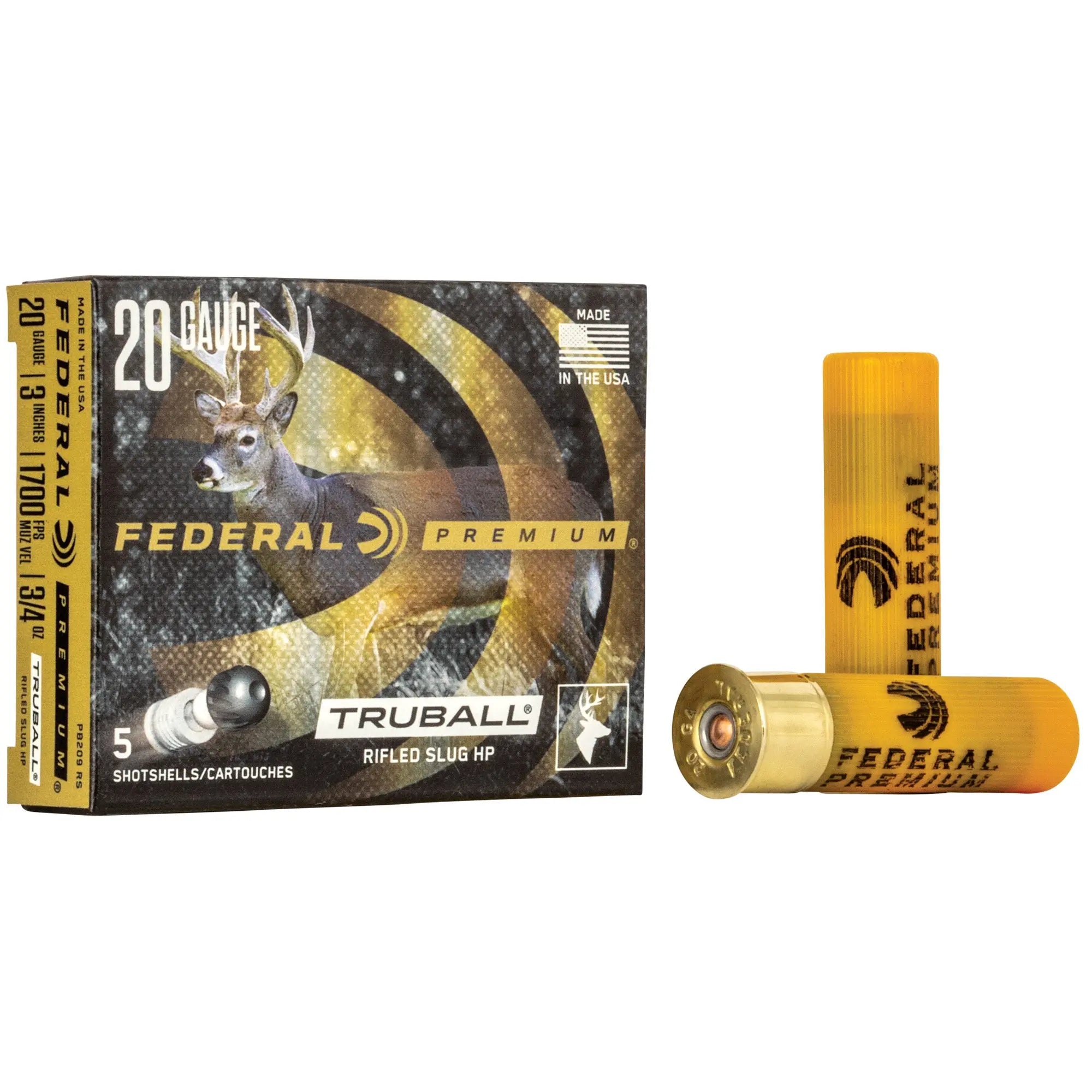 FED VSHOK 20GA 3" TB SLUG HP 5/250 - American Ordnance