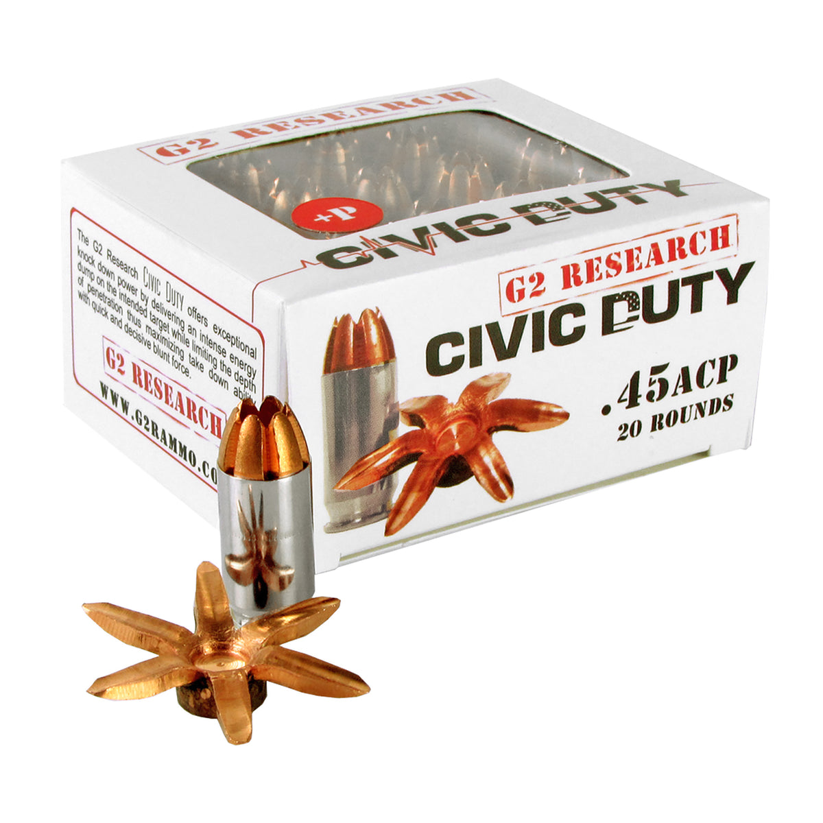 G2 RESEARCH CIVIC DUTY 45ACP 164GR 20RD
