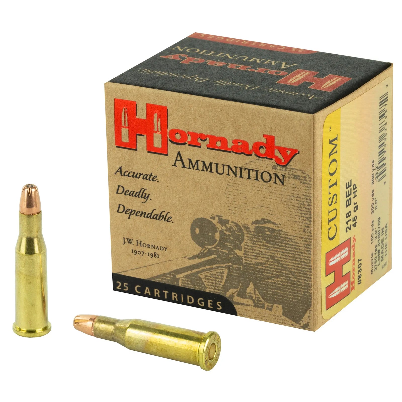 HRNDY 218 BEE 45GR HP 25/250 - American Ordnance