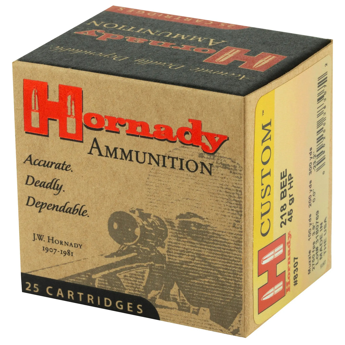 HRNDY 218 BEE 45GR HP 25/250 - American Ordnance