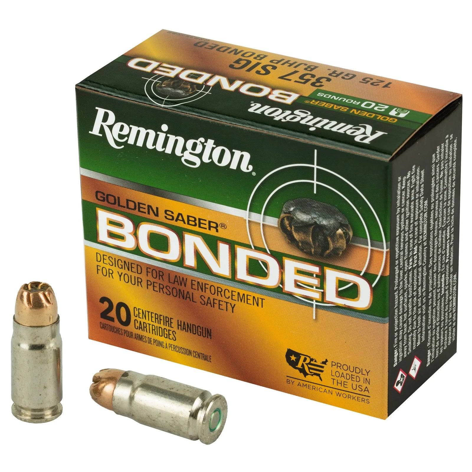REM GOLDEN SBR 357SIG 125GR 20/500 - American Ordnance