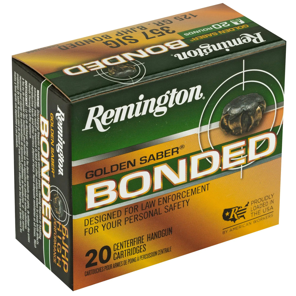 REM GOLDEN SBR 357SIG 125GR 20/500 - American Ordnance