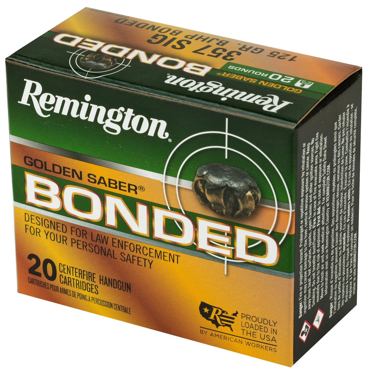 REM GOLDEN SBR 357SIG 125GR 20/500 - American Ordnance