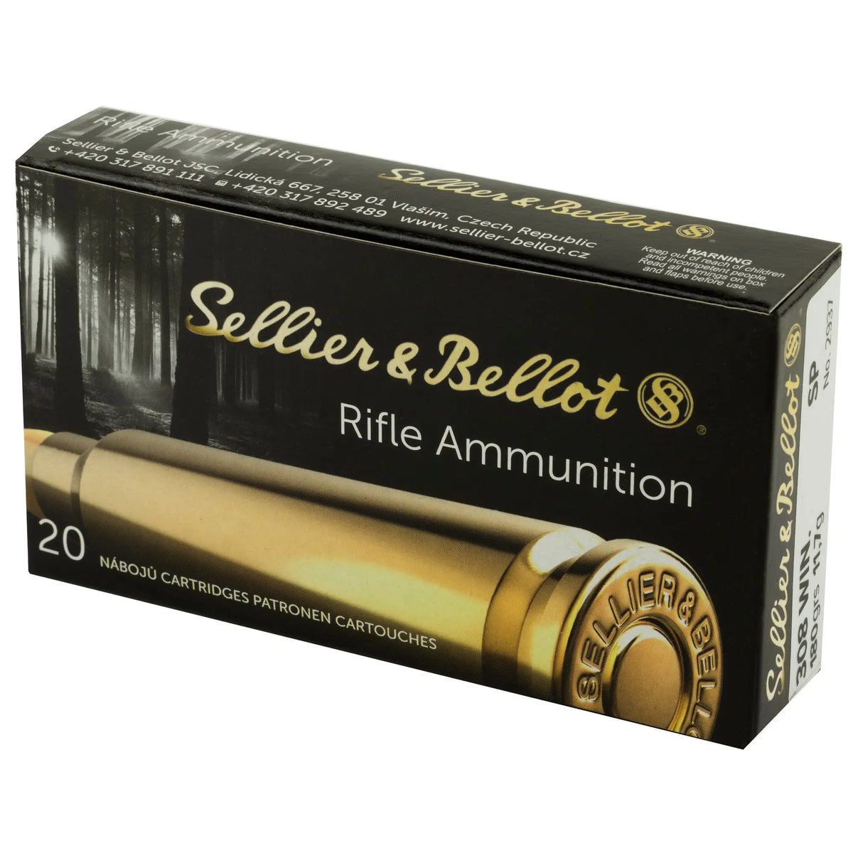 S&amp;B 308WIN 180GR SP 20/500 - American Ordnance