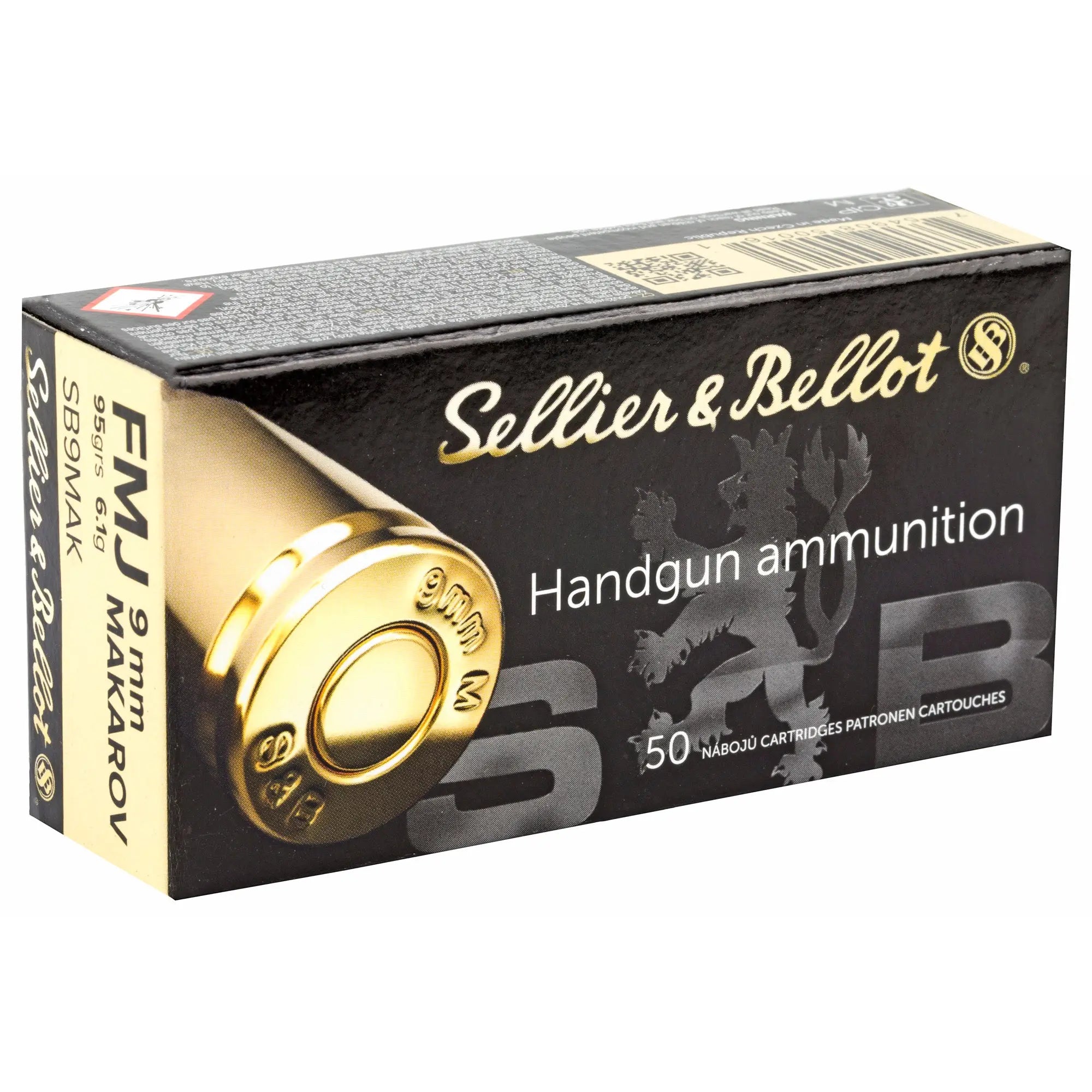 S&B 9MM MAKAROV 95GR FMJ 50/1000 - American Ordnance