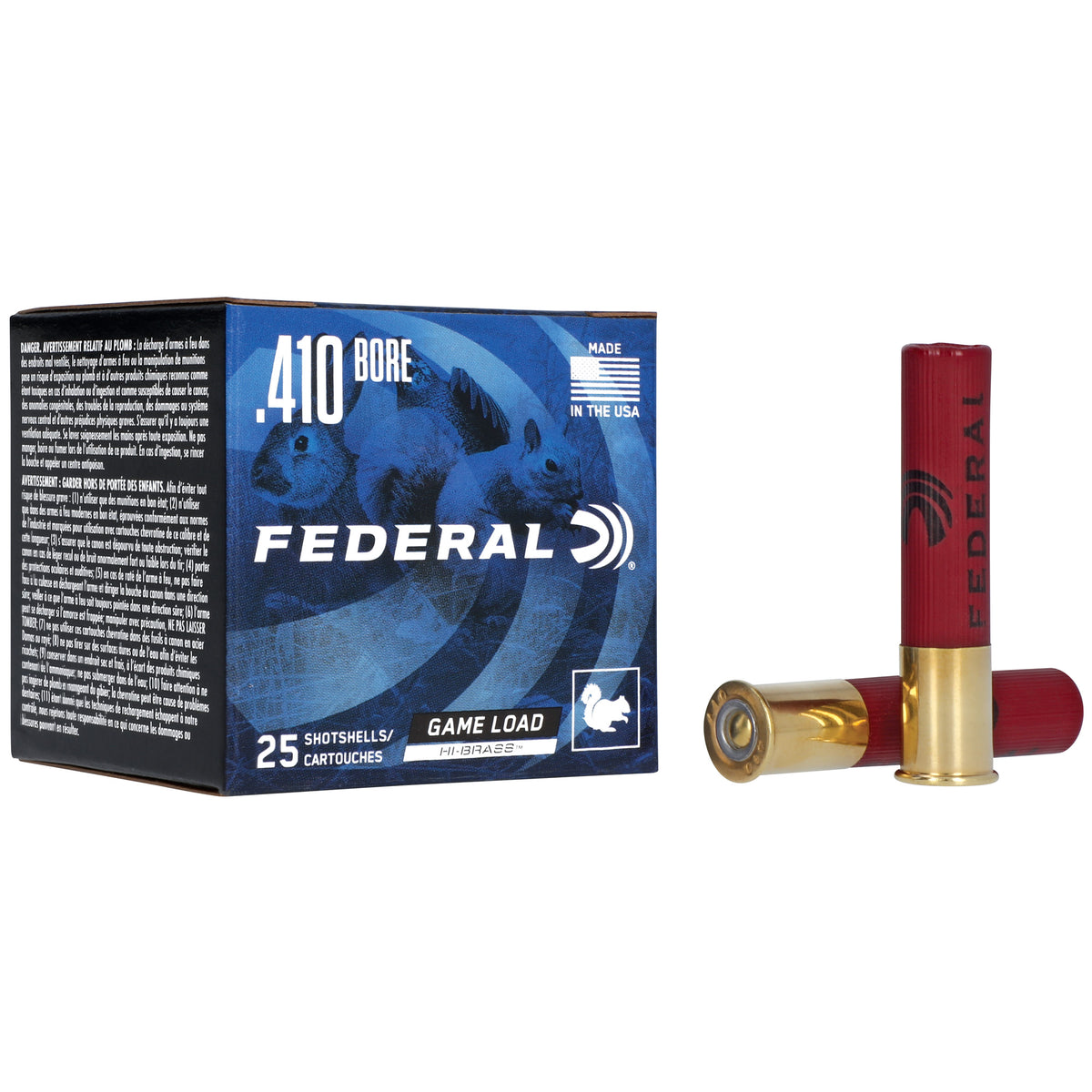 FEDERAL GAMESHOK HI-BRASS 410GA 2.5 7.5 25RD