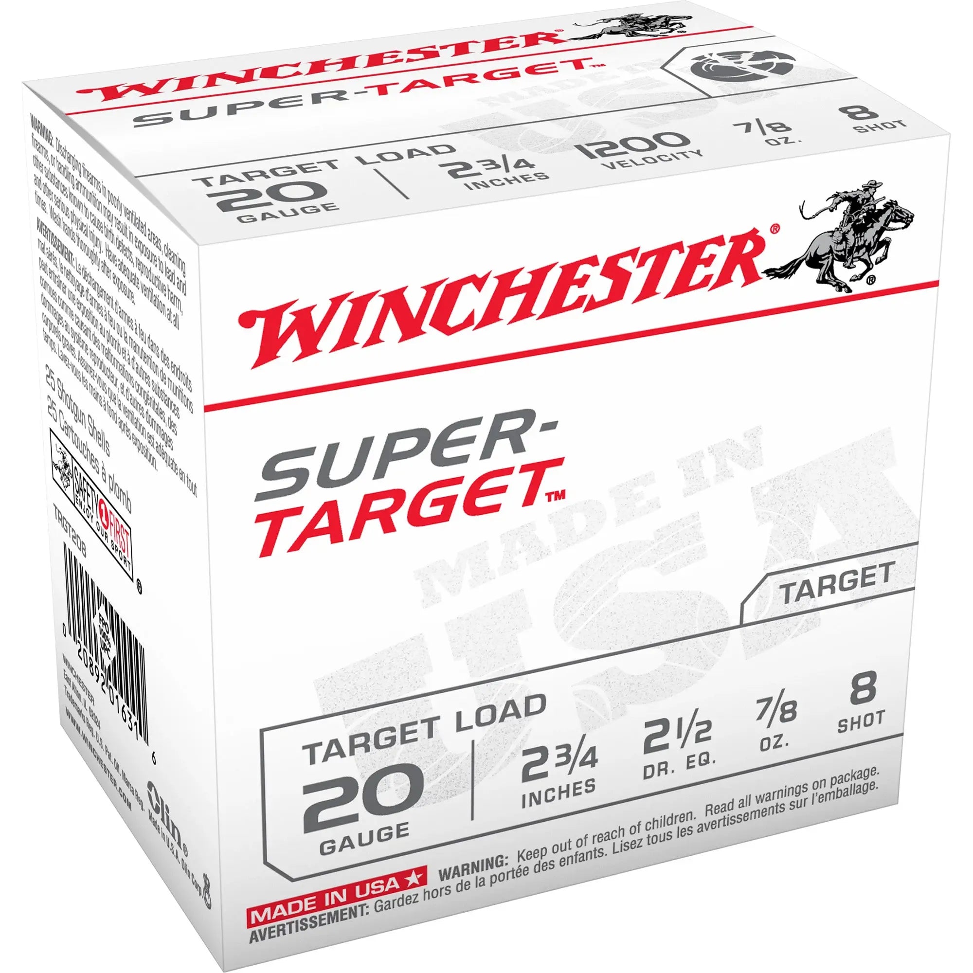 WIN SUPERTRGT 20GA 2.75" #8 25/250 - American Ordnance