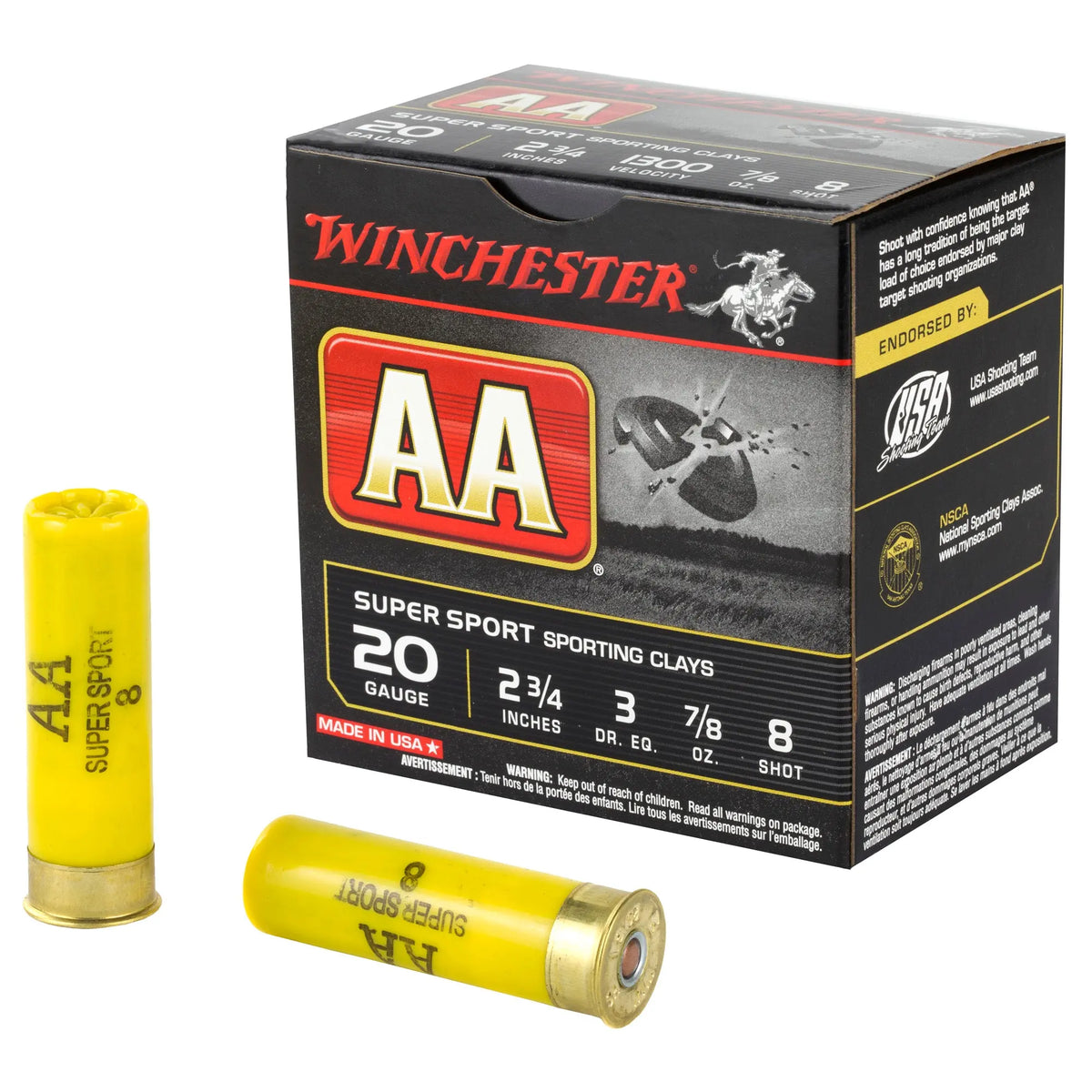WIN AA SS 20GA 2.75&quot; #8 25/250 - American Ordnance