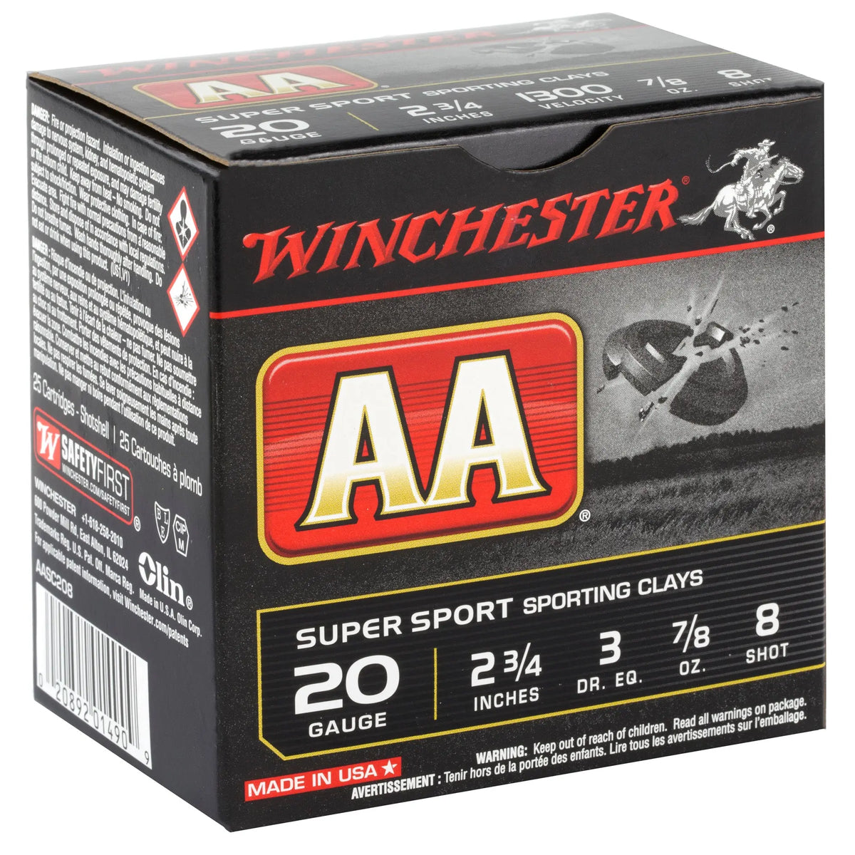 WIN AA SS 20GA 2.75&quot; #8 25/250 - American Ordnance