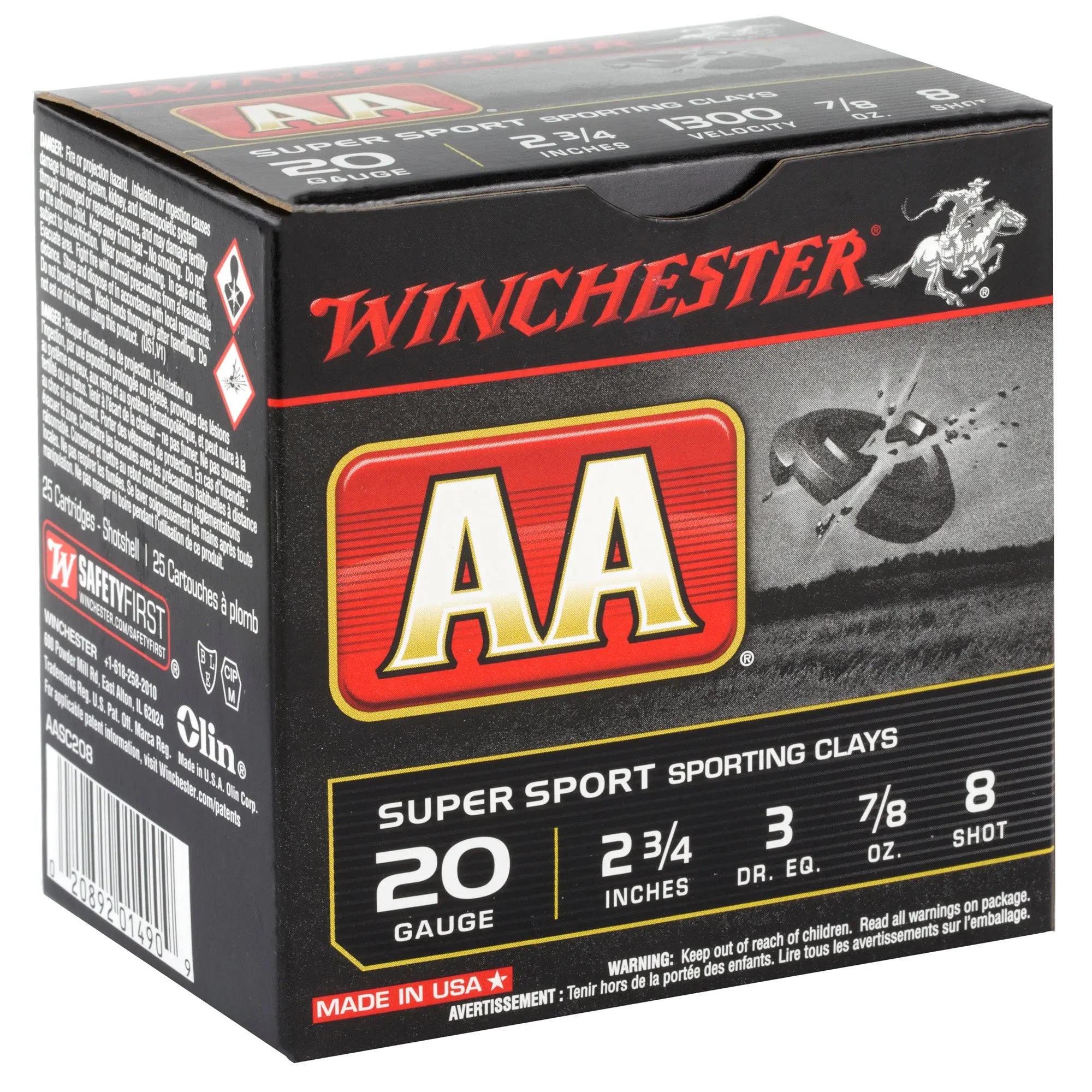 WIN AA SS 20GA 2.75" #8 25/250 - American Ordnance