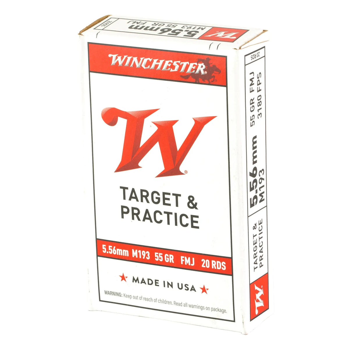 WIN M193 5.56 55GR FMJ 20/1000 - American Ordnance