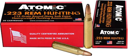 POINT 20RD 10BX/CSATOMIC 223 REM 112GR RN SOFT - American Ordnance