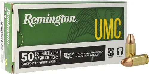 FMJ 50RD 10BX/CSREMINGTON UMC 9MM LUGER 147GR - American Ordnance
